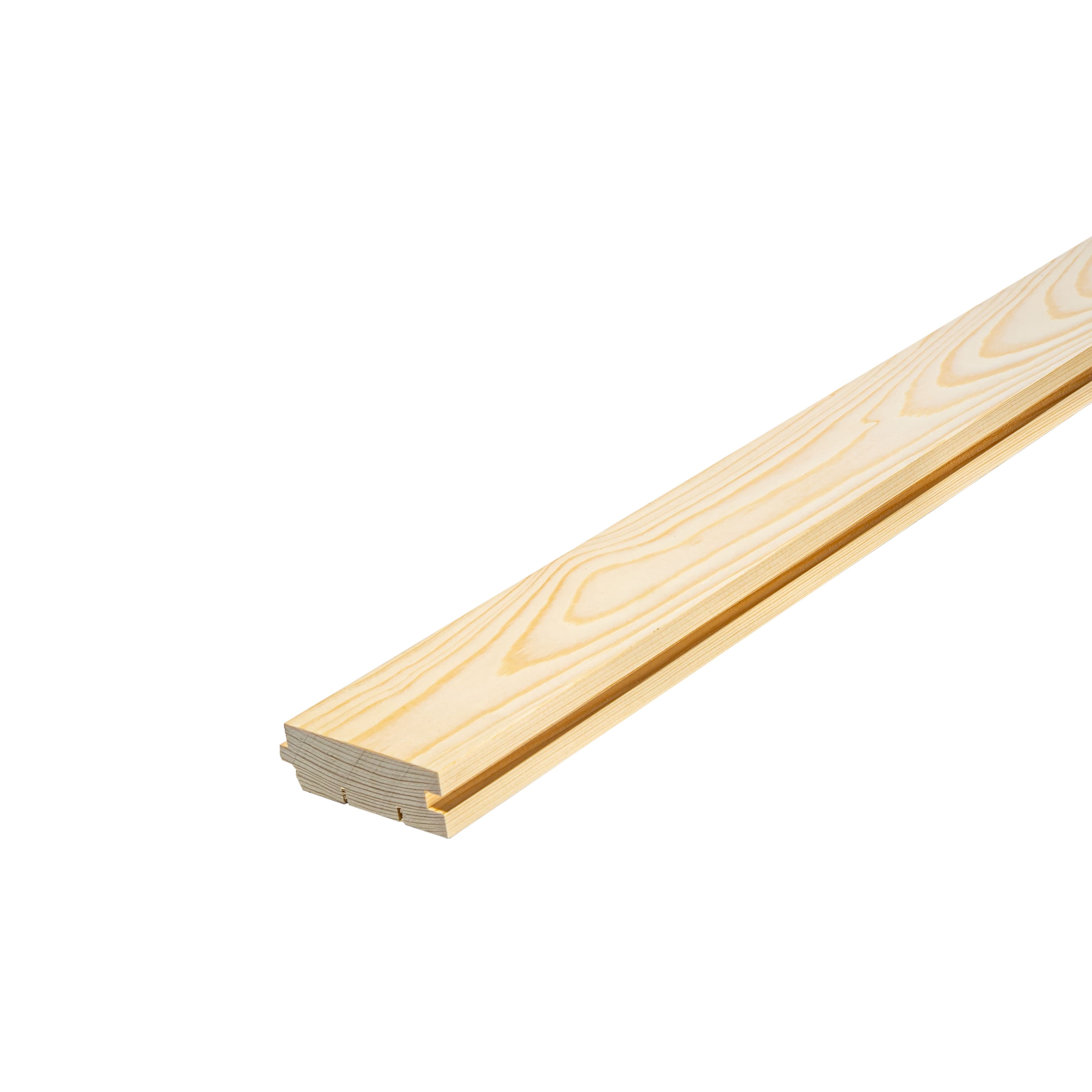 Шпунтованная доска для пола 34х95х6000 мм, хвоя (сосна, ель), сорт AB 1